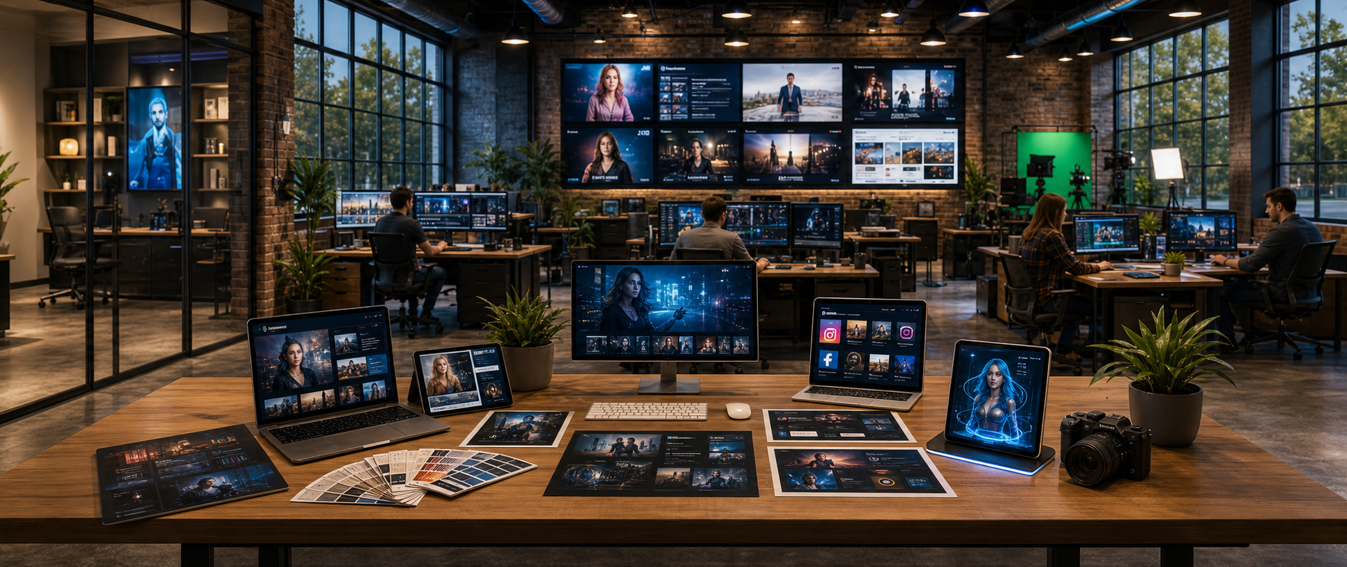 Complete VPBZ marketing services command center inside the Video Productions by Zeus office