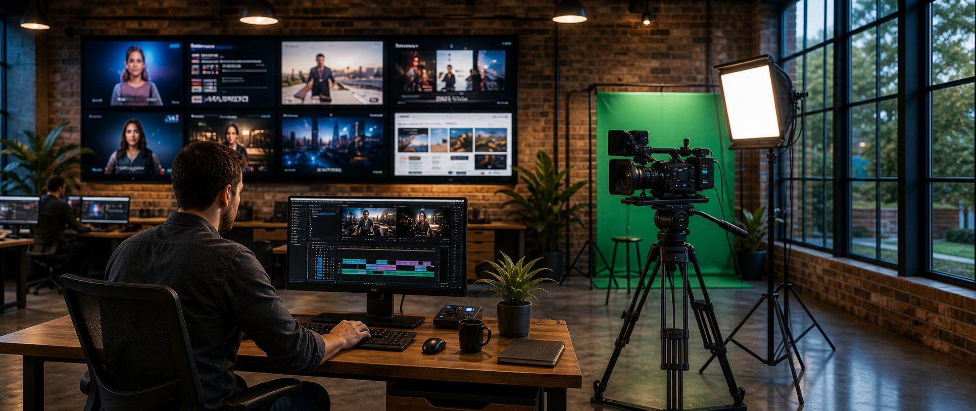 AI video production station inside the VPBZ office