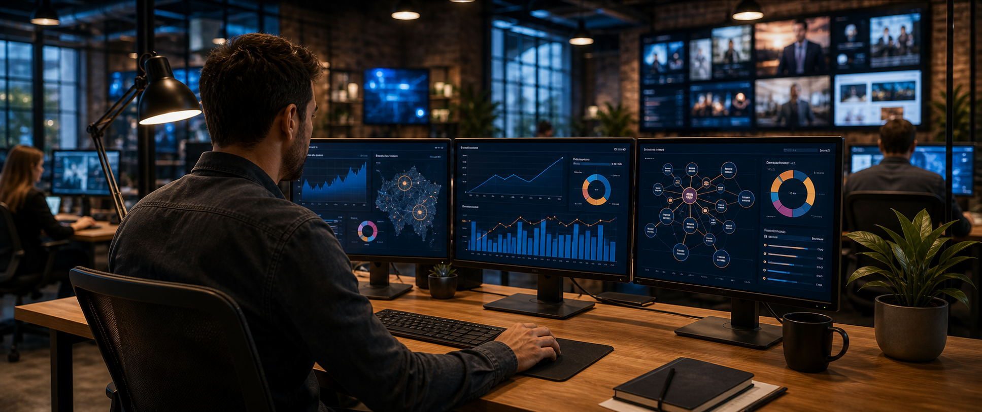 SEO analytics workstation inside the VPBZ office