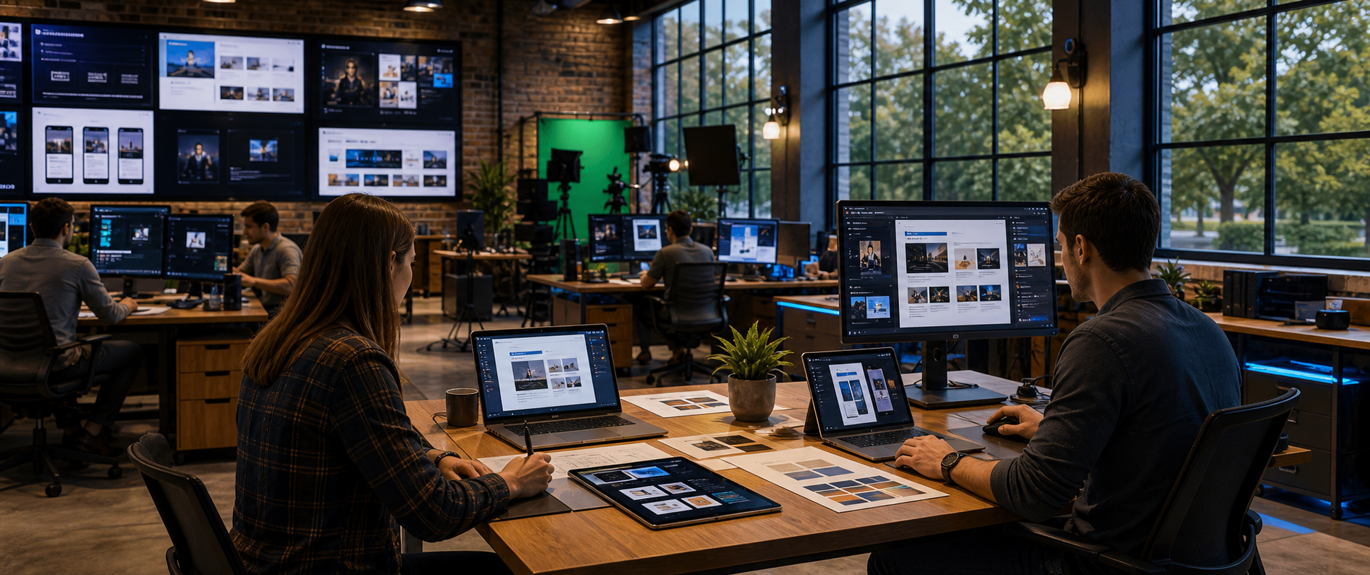 Website design workstation inside the VPBZ office